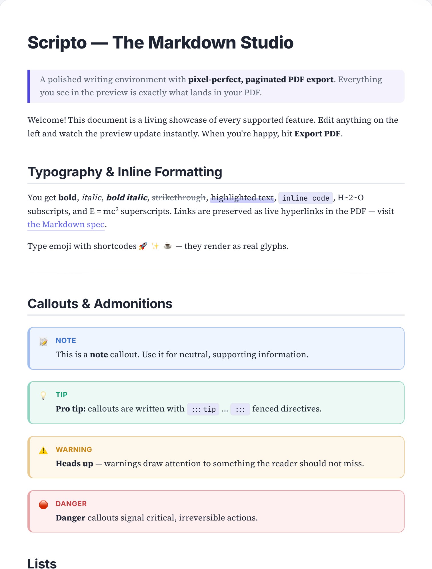 Ledger skin — real page render