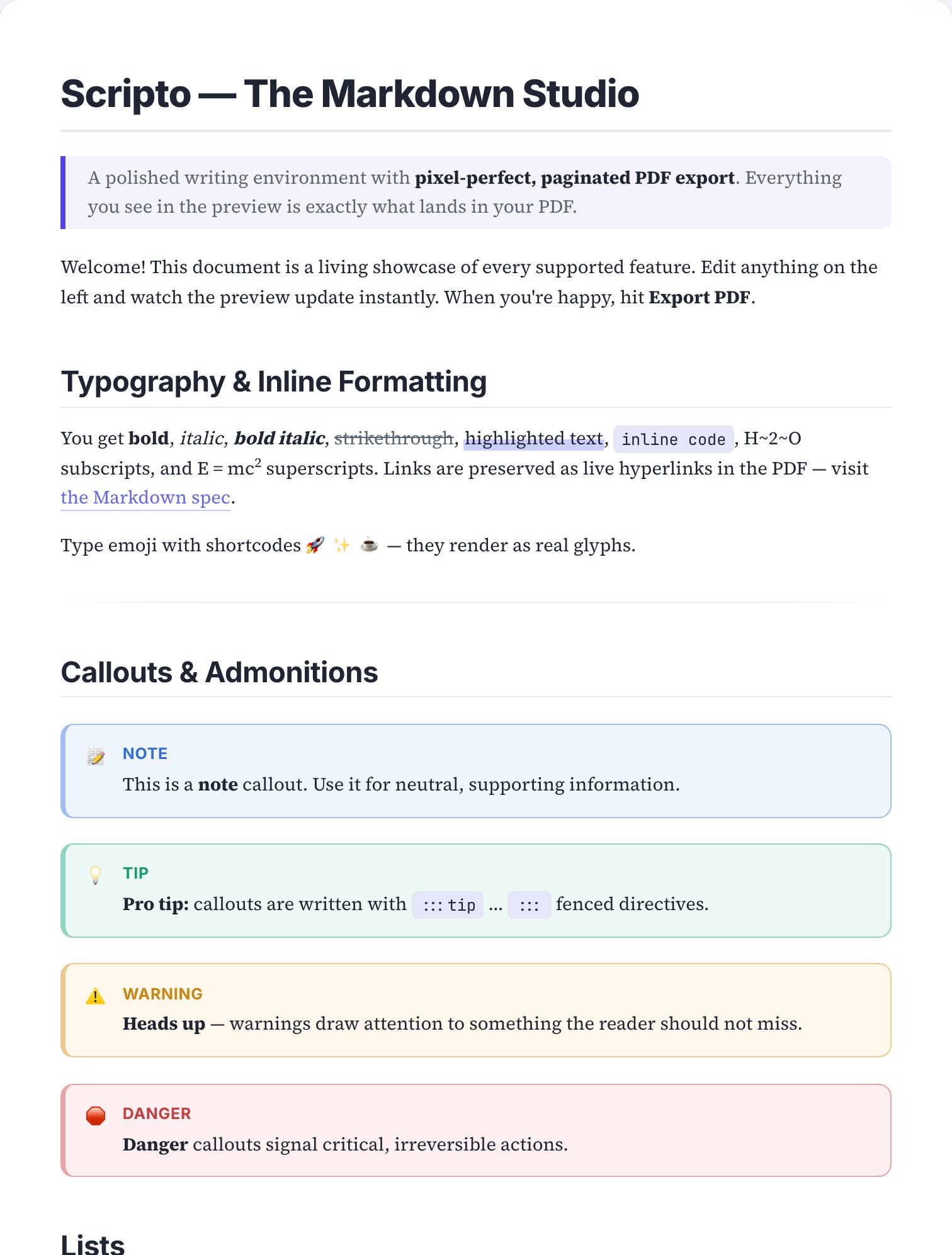 Modern skin — real page render