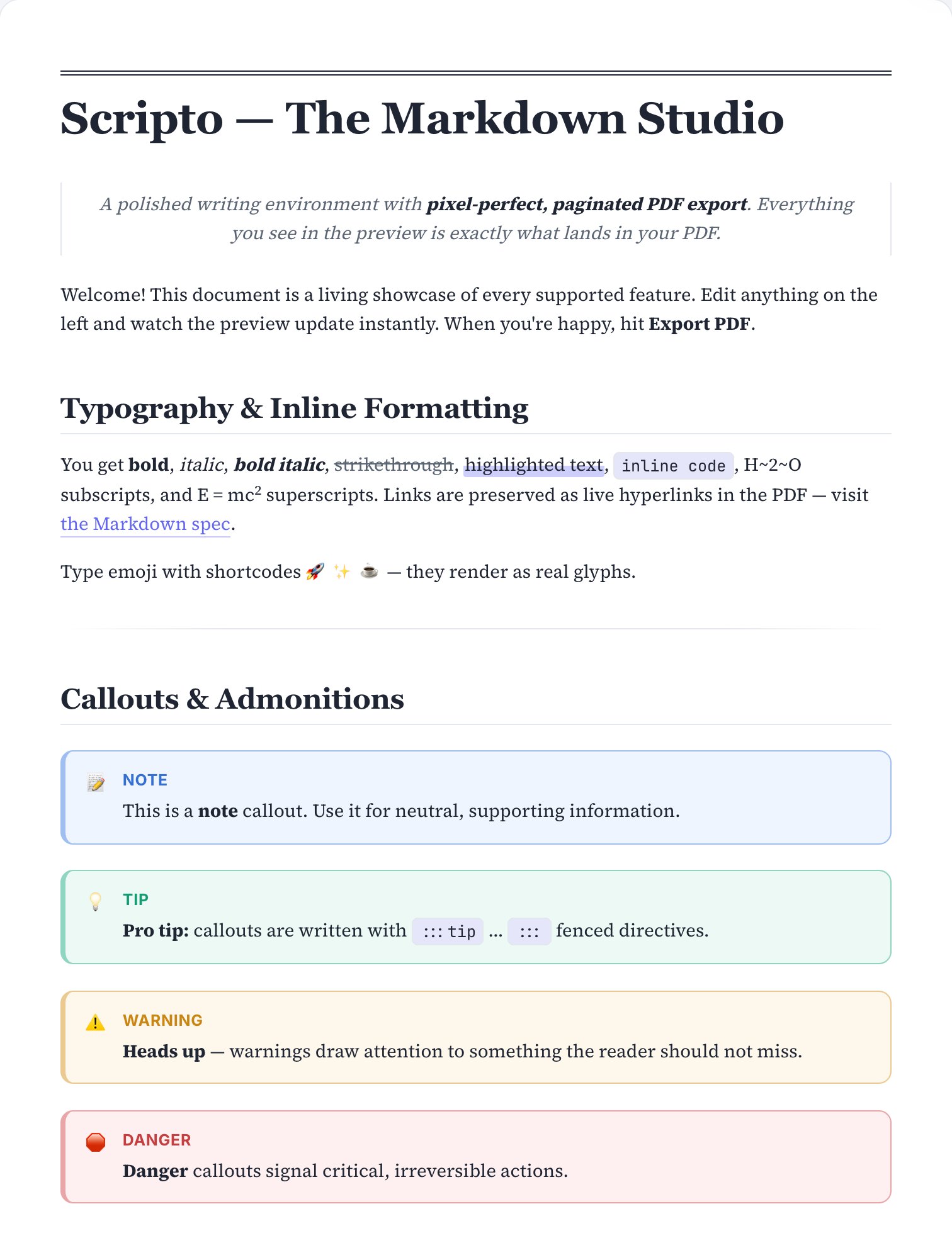 Newsprint skin — real page render