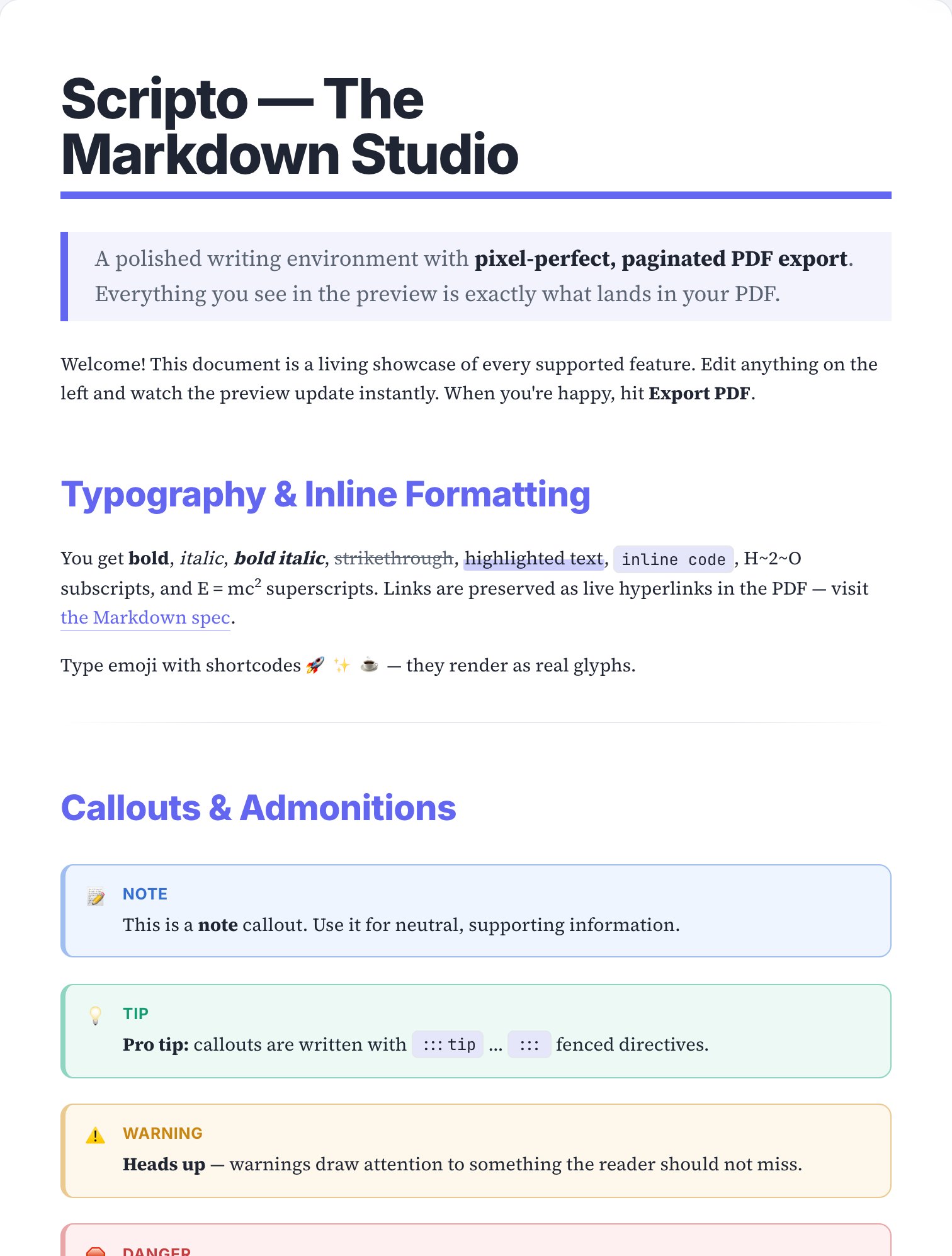 Poster skin — real page render